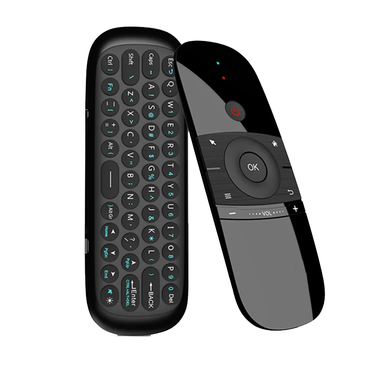 Мини-клавиатура W1 2 4G Fly Air Mouse со встроенной перезаряжаемой батареей мини-пульт дистанционного