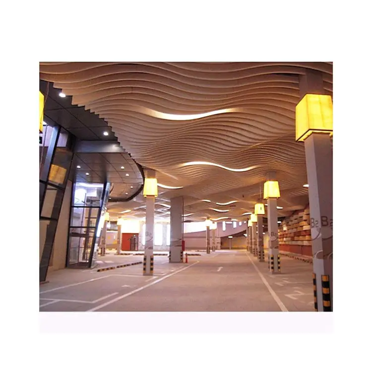 Chinese Supplier Modern Aluminum Profile Lightweight Board Hotel Lobby Decorations Curved Ceiling