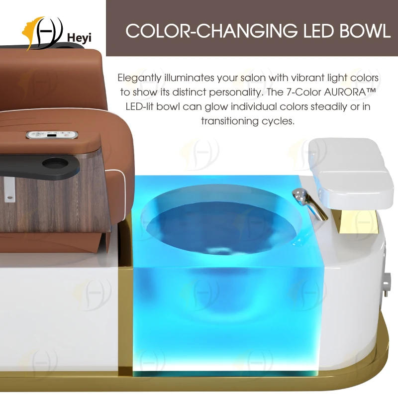 custom luxury modern professional manicure nail salon massage foot spa pink pipeless jet electric pedicure chair with basin