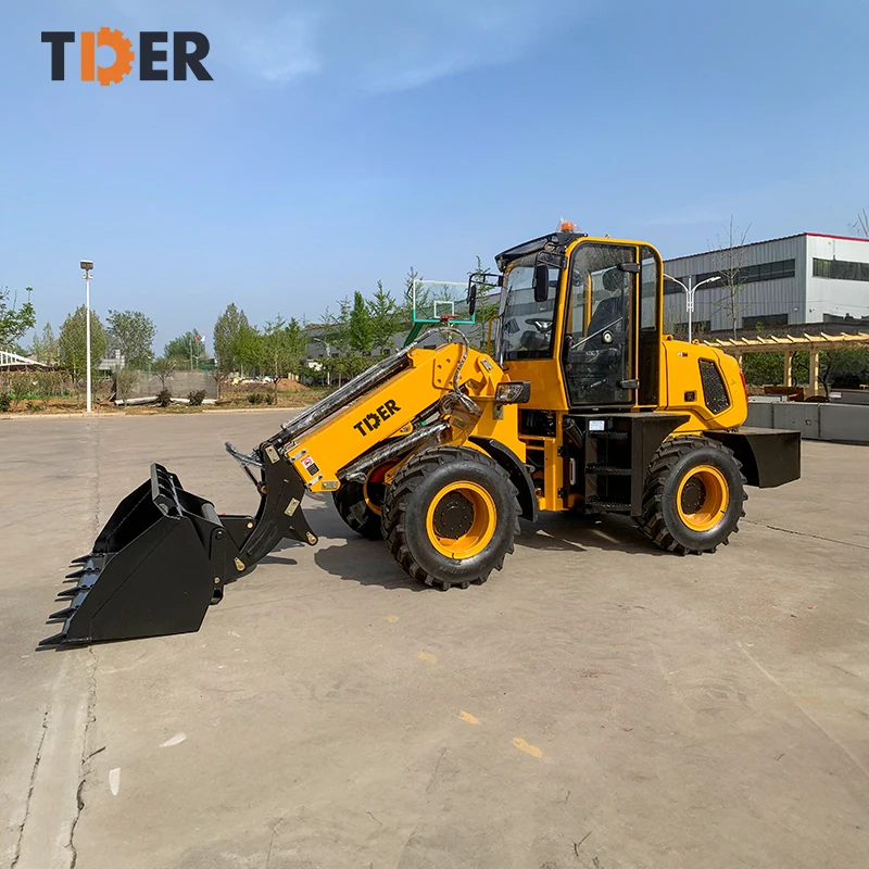TDER telehandler wheel loader telescopic 1 1.5 1.8 2 2.5ton 3.5 4t ton mini loader small wheel telescopic loader for sale
