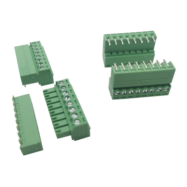 H15EDG 3.81mm pitch 8 pole Male Female terminal block 8 way Right Pin header Wire to Board Connector SMD PLC  terminal blocks