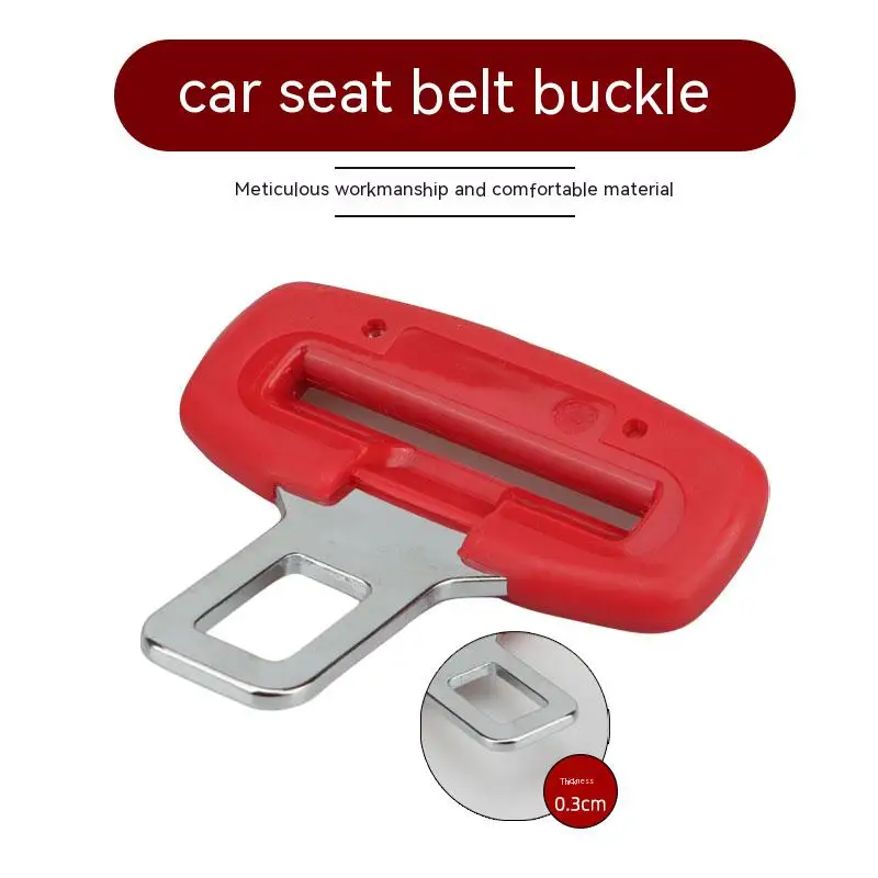 Safety Belt Buckles Real Carbon Fiber Car Seat Alarm Canceler Stopper Plug Buckle Seat belt Clip Car Safety Belt Extender