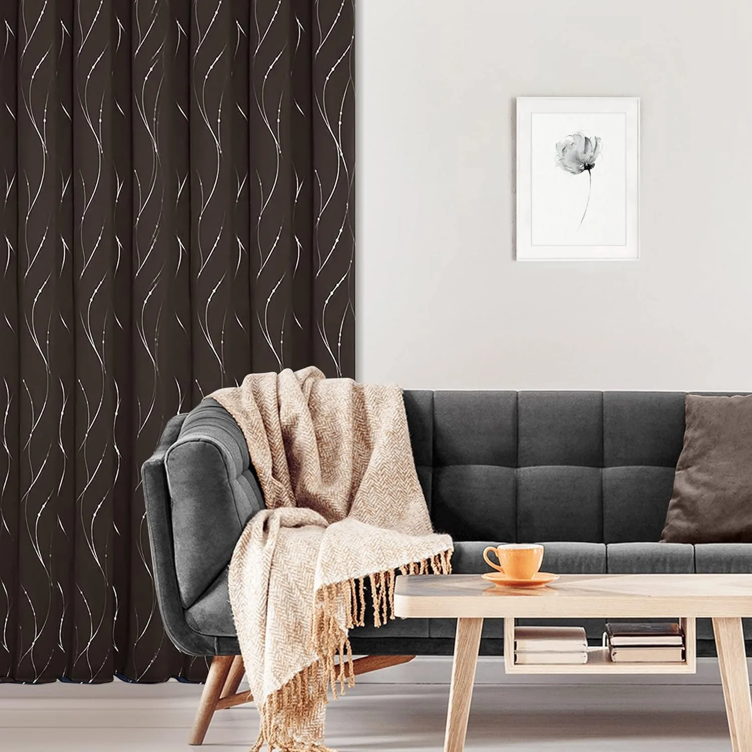 JA Customizable Thermal Insulated Blackout Curtains for Bedroom and Kids Room  Sun Blocking Window Curtains for Home Decoration
