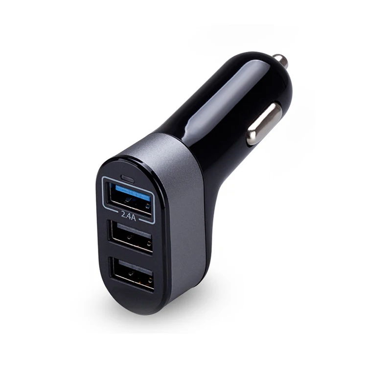 OEM Universal Car charging Portable Three Ports USB Car Charger with LED indicator