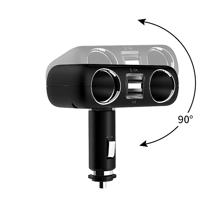 New Product Car USB Charger Universal Port 3.4A 40W*2 Dual Usb-A Socket Adapter