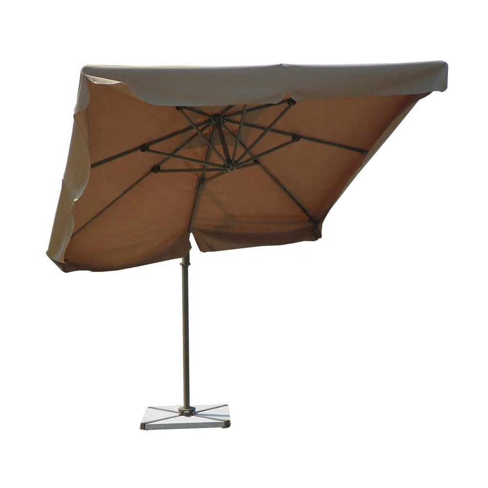 3x3M Square Shape Outdoor Furniture With Stand Patio Parasol Beach Roma Cantilever Hanging Umbrella  Sun Umbrella