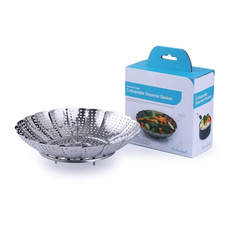
High quality Stainless Steel Collapsible Vegetable Steamer Basket 