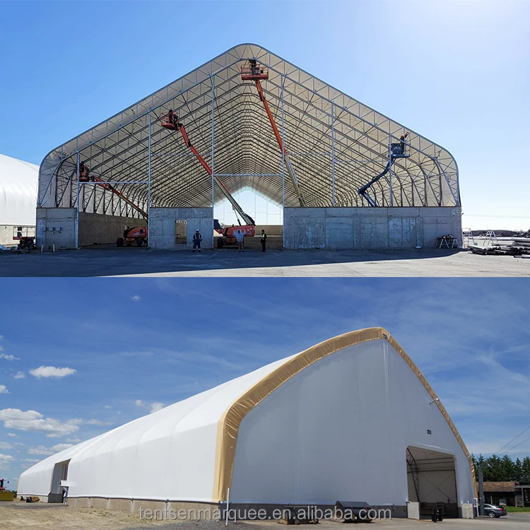 Large Outdoor Heavy Duty Hot-dip Galvanized Steel PVC Custom Fabric Structures warehouse tent