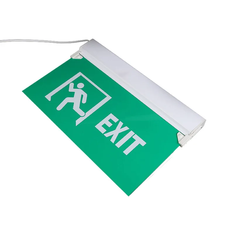 LED Wall Fire Safety Emergency Sign Charging Surface Mounted Exit Sign Emergency Light