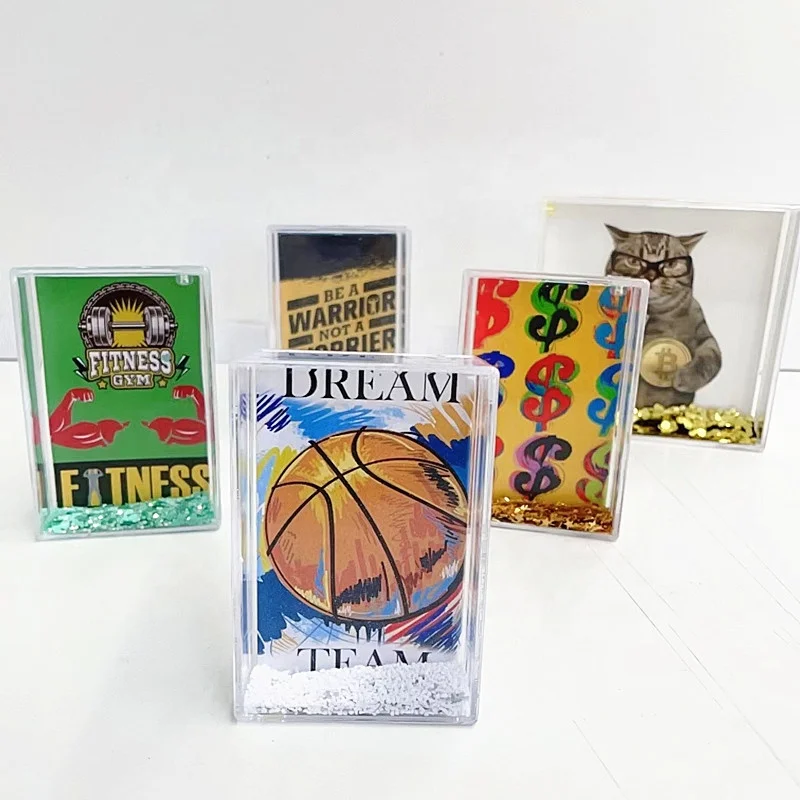 2022 Hot Selling Transparent Frame Mini Glitter Photo Shaking Picture Frame Decorative Plastic Material