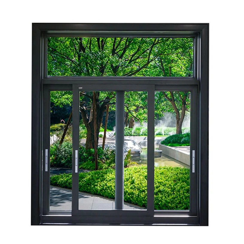High quality custom size insect control double glazed aluminum sliding windows with ss mesh