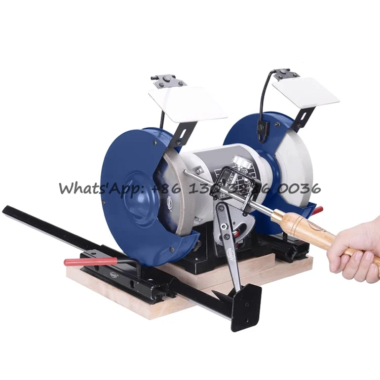 China Wholesale Workshop 550W Sand Belt Polishing Machine 200mm Electric Bench Grinder for Metal Sharpening Knives