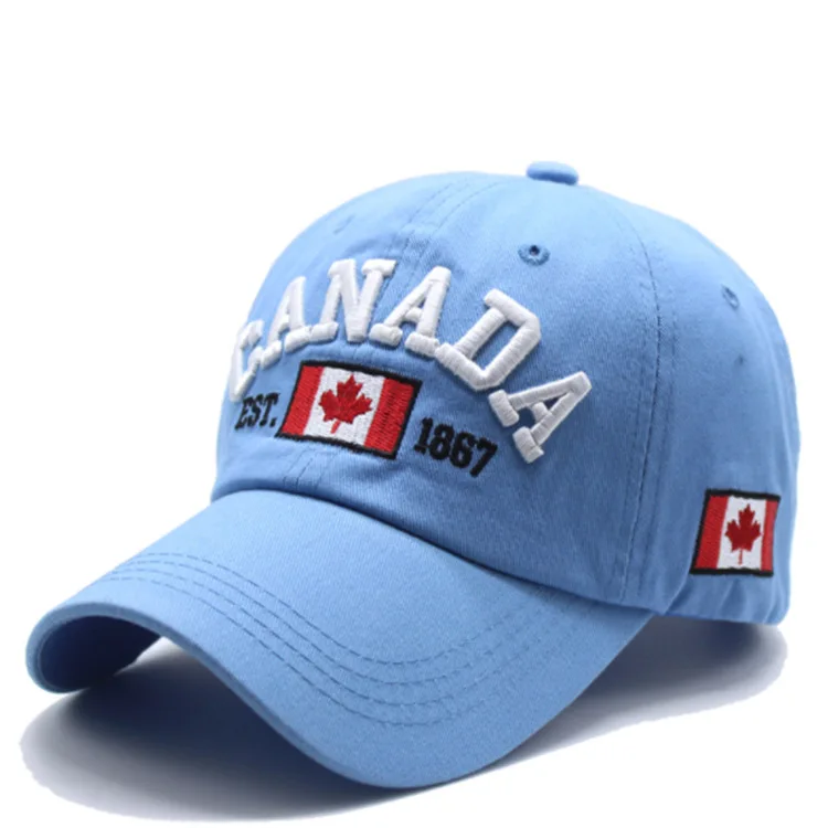 Factory price custom high quality fashion 5 panel a frame cotton CANADA logo baseball caps for four seasons sports hats