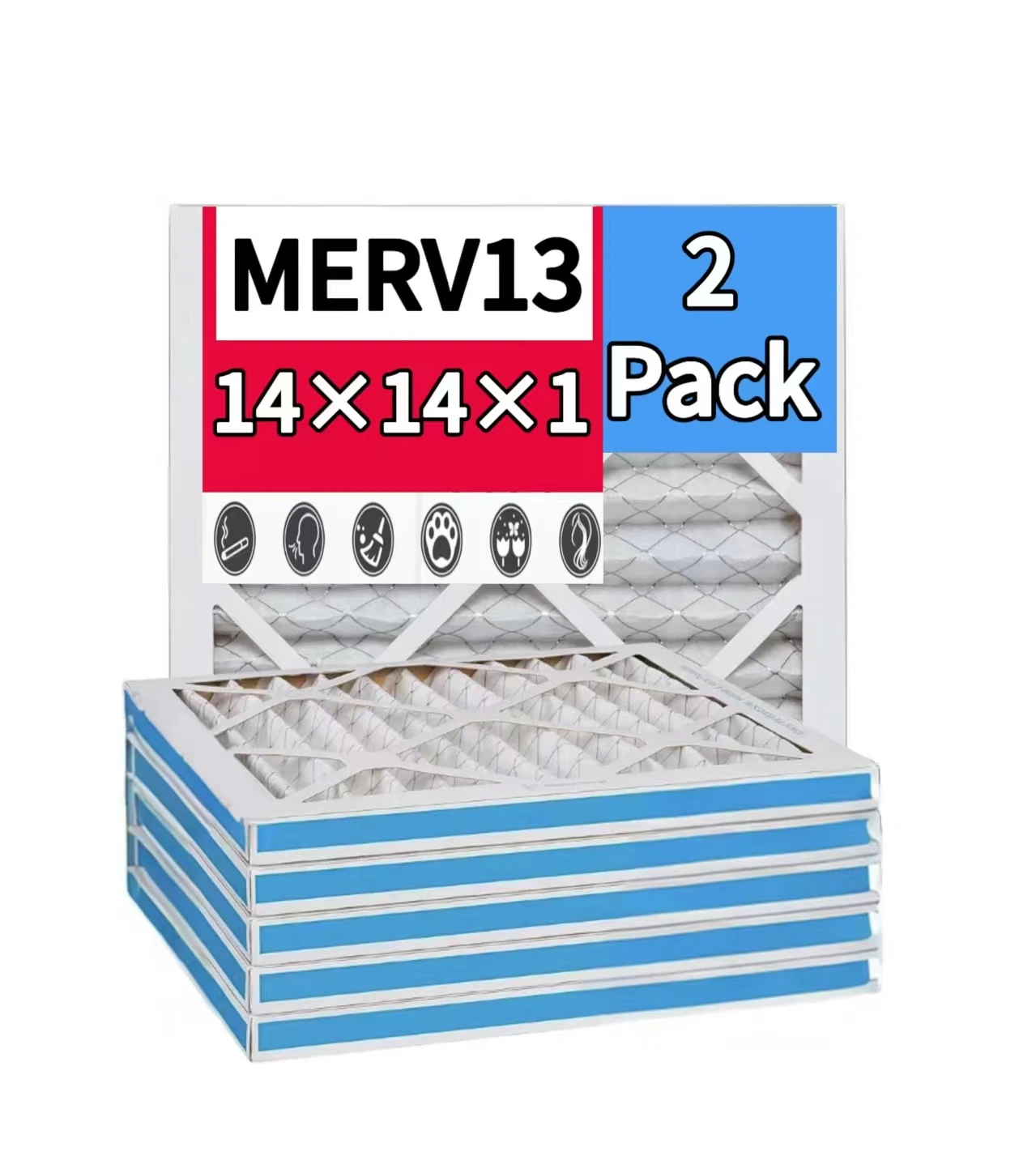 14x14x1 MERV 13 MPR 1500 воздушный фильтр 6 упаковок фактический размер 75x13 75x0 75 HVAC печи 2 электростатический плиссированный