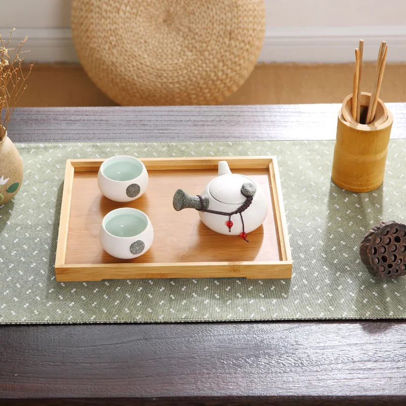 
Wholesale Custom Size Tea Saucer Tray Made Of Bamboo Tea Tray Wooden Crafts Gift 