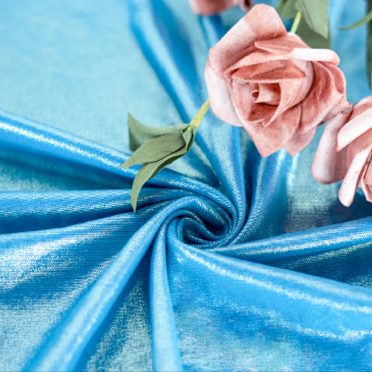 Prepare for shipment Stretch Power Mesh for Garment Clothing Foiled 92%Nylon 8%Spandex 4 way Stretch Textile Custom Fashion