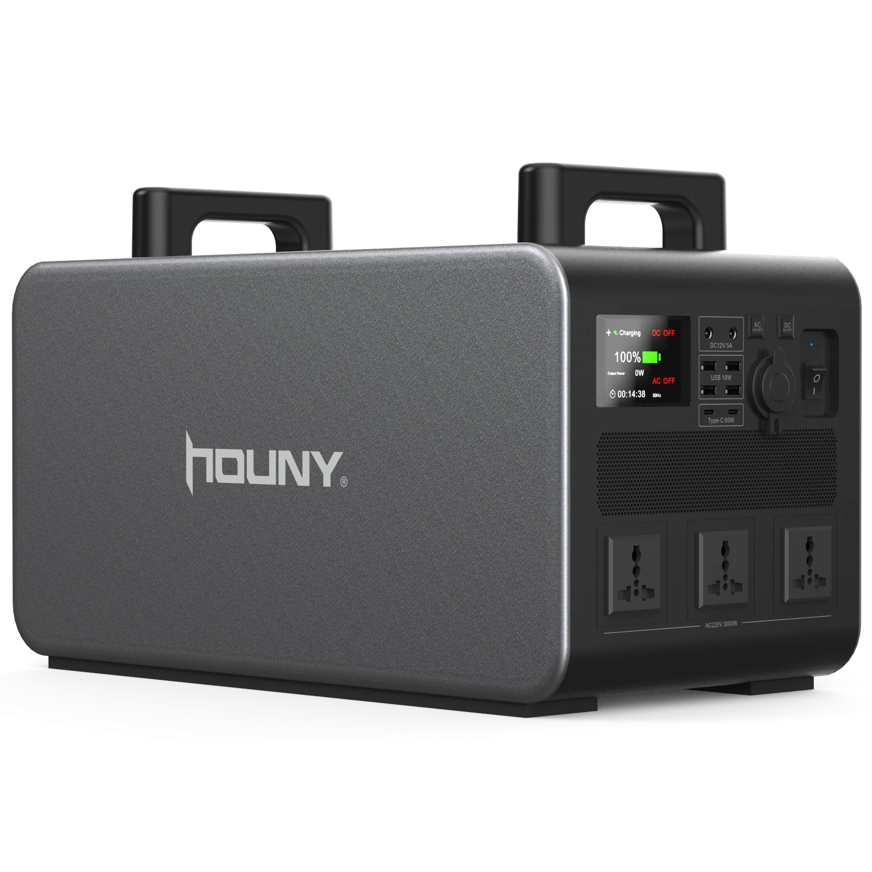 New arrival Houny all in one lifepo4 power station portable power station 3000W with 500W MPPT for solar charging