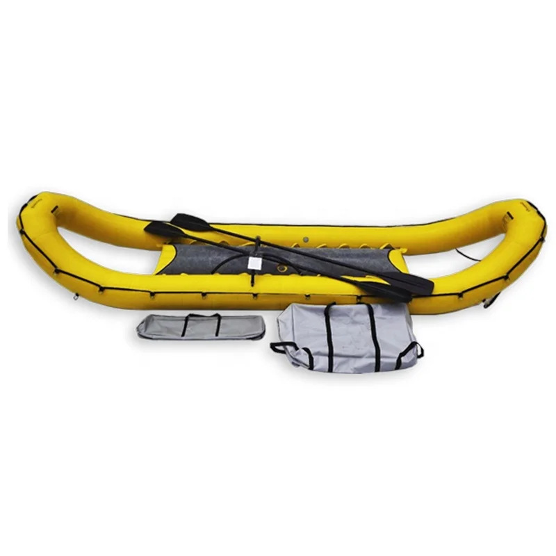Ejia emergency evacuation equipment rapid deployment craft inflatable swiftwater ice and mud rescue sled raft boat with paddle