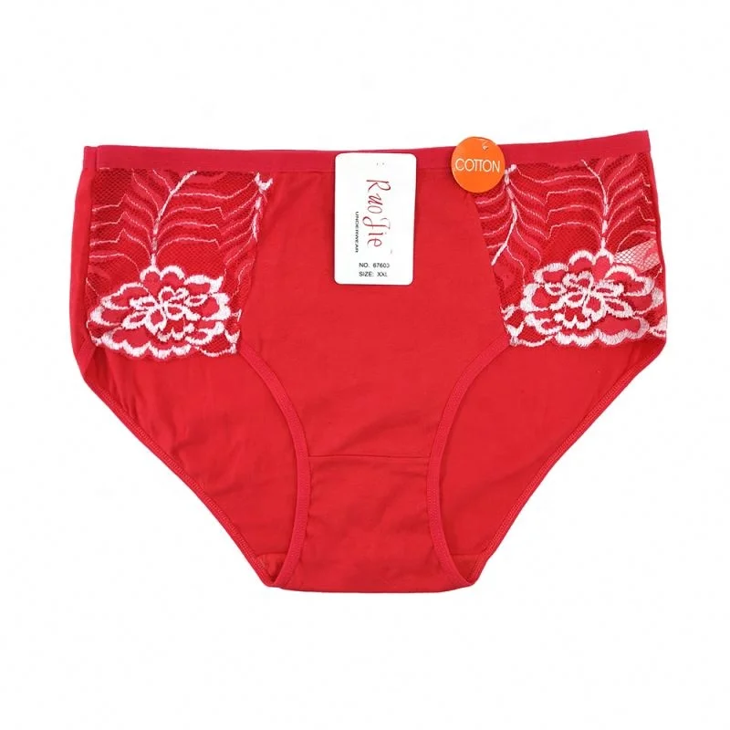 Promotional sale high elastic old women mature soft spandex underwear plus size mixcolor panties