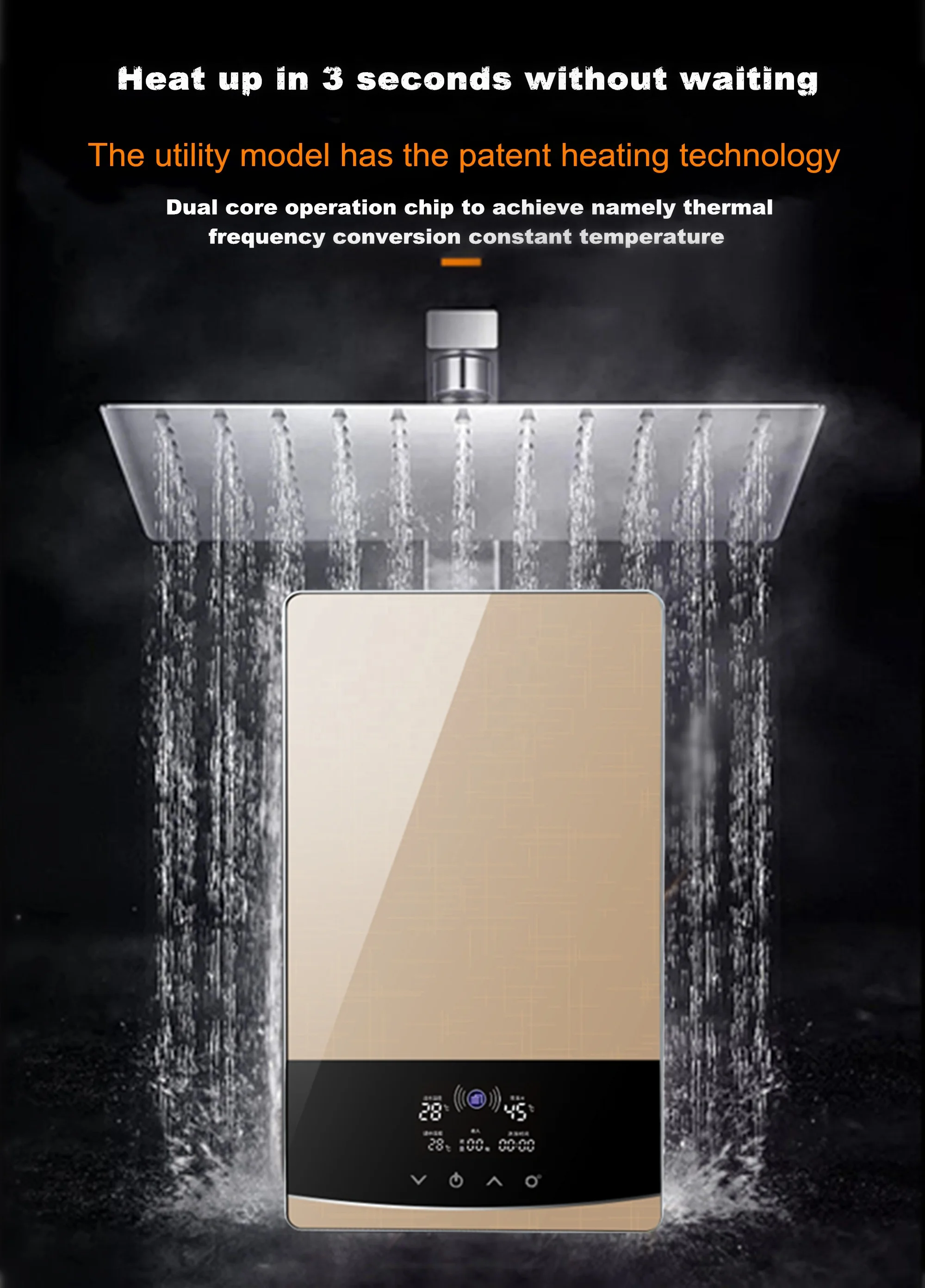 8.5KW Factory Price Instantaneous Electric Water Heater High Quality  Instant Hot Water