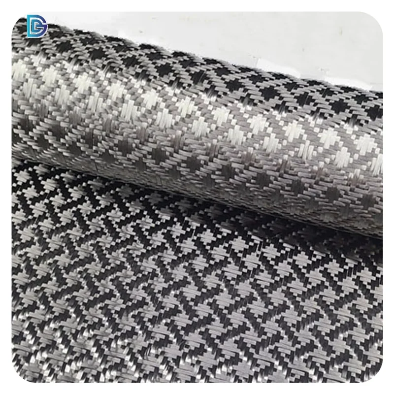 Original Brand New Fabrics Jacquard 3d Square Carbon Fiber Fabric Car Clad Jacquard Carbon Fiber Braid With Wholesale Price