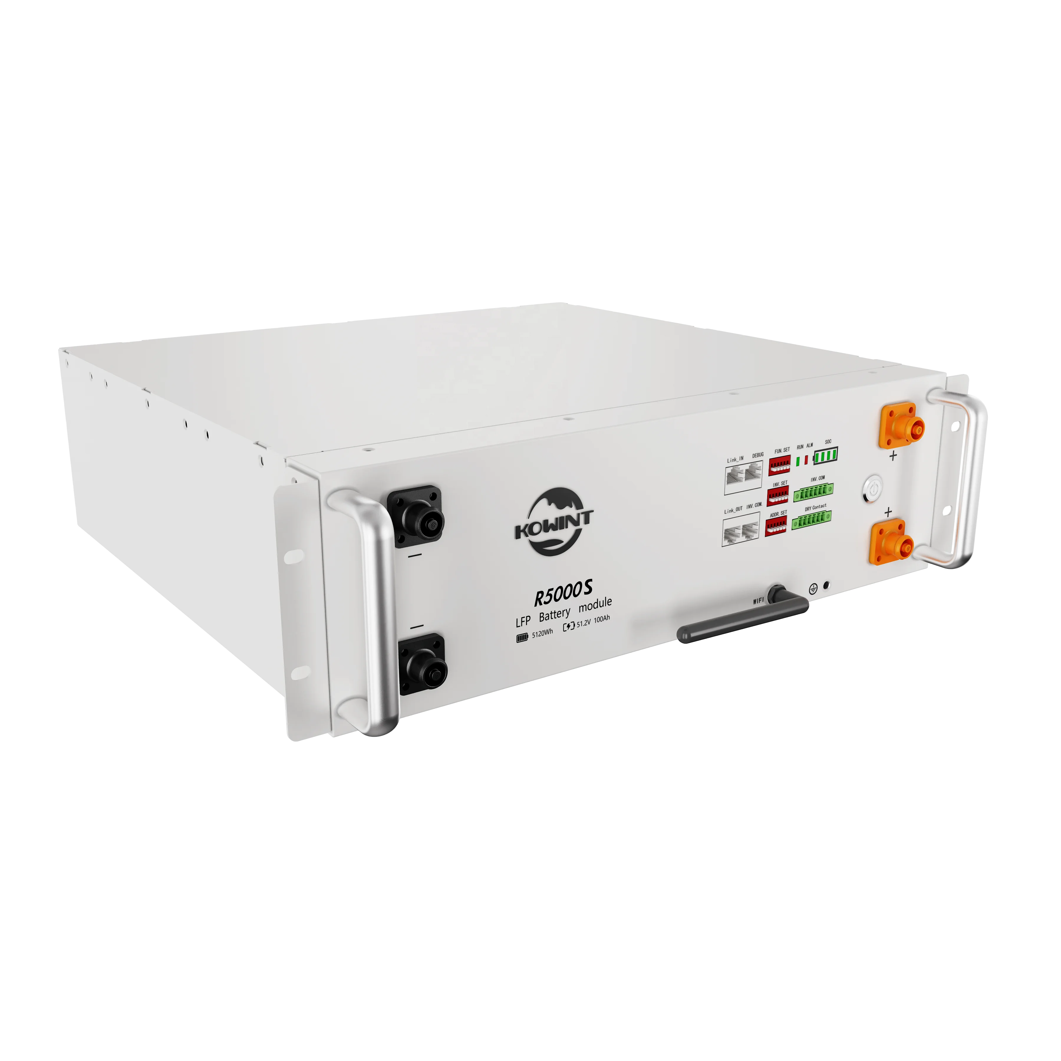 Kowint 6000 Cycle Life Solar Power 5KWH Lifepo4 Solar Lithium Ion Battery Pack 100AH 200AH 48V 5KW Rack Mounted Lithium Battery