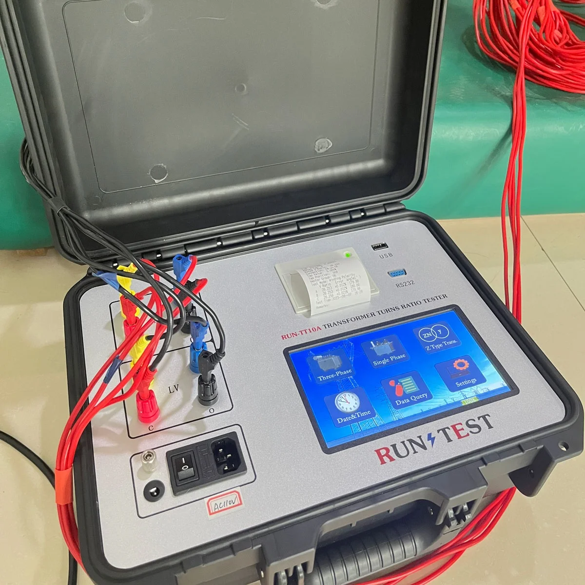 3 Phase Transformer TTR Meter Transformer Polarity CT Turns Ratio Tester