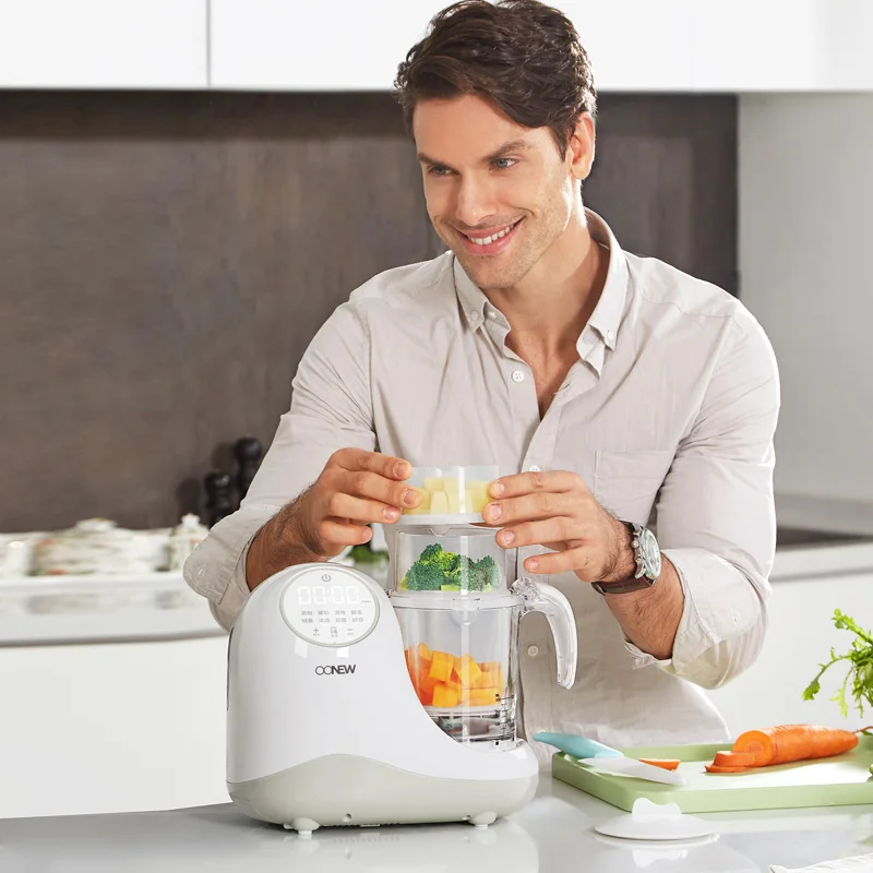 Electric Multifunctional 700w 5 In 1 Multifunction 1000ml Electric Baby Blender Food Processor Rice Paste Mini Slap Chopper Blender And Steamer