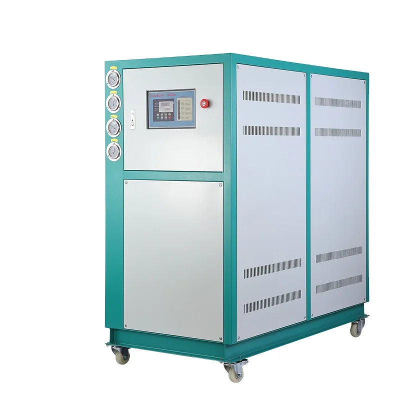 Industrial chillers with condenser unit water cooler