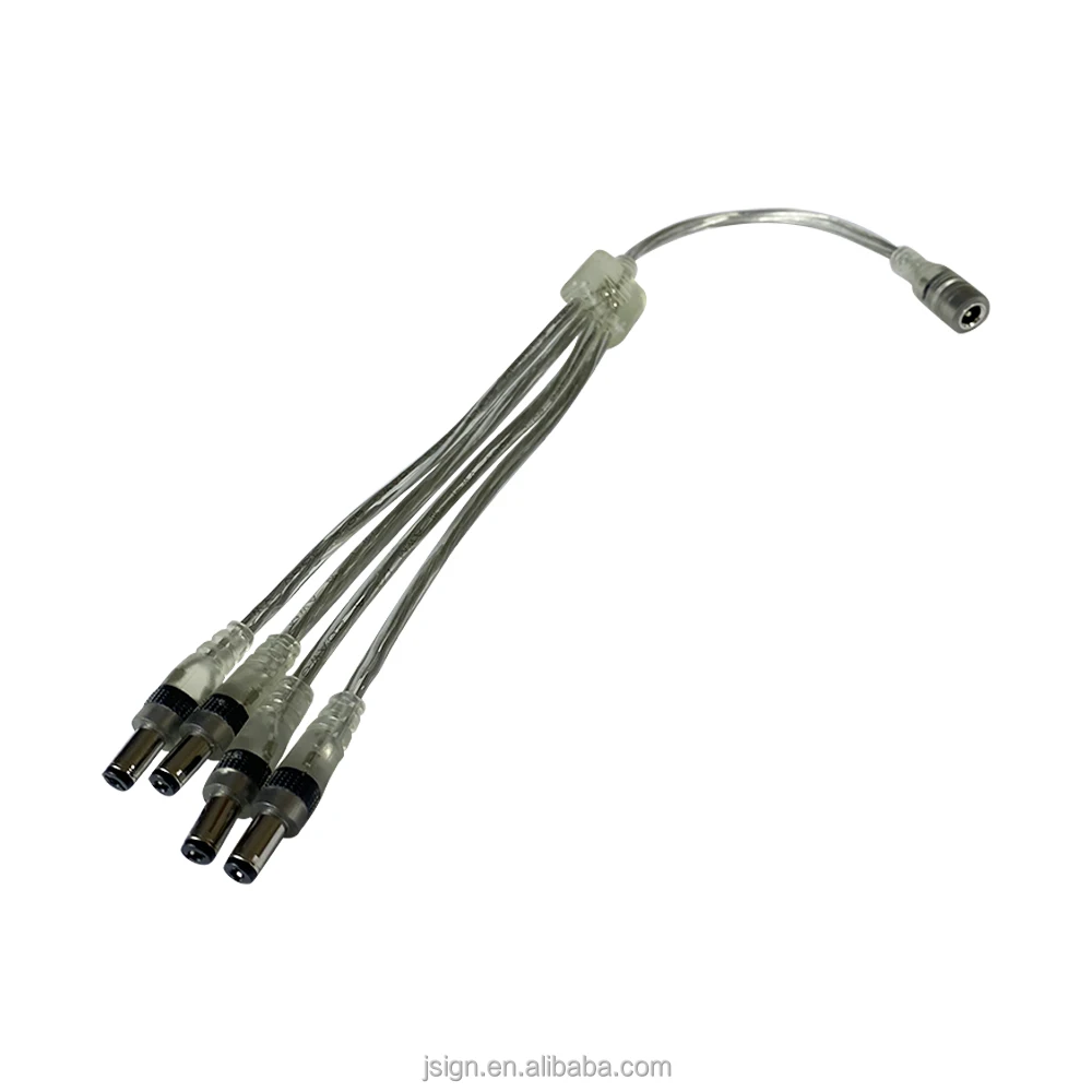 1/4 DC power cord one point four DC power line one drag four dc power branch shunt line LED1 point 4 line