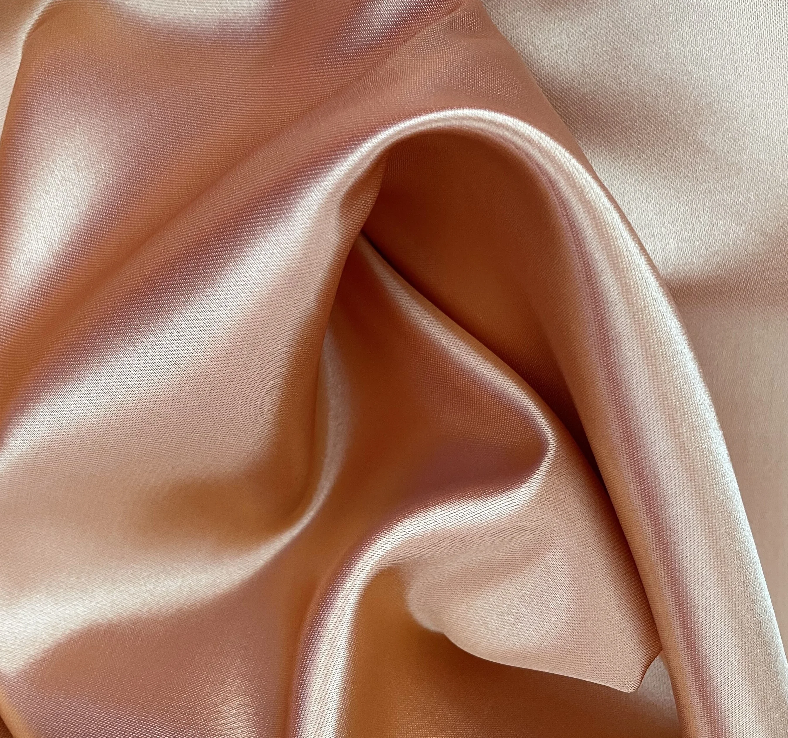 Cheap woven fabric 100% polyester satin fabric Yarn Dyed  Plain silk fabric