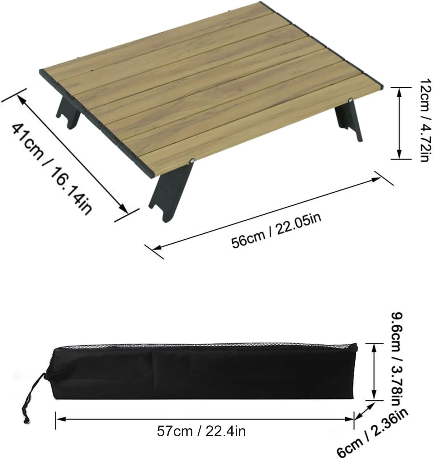 HISPEED Mini Japanese Folding Coffee Table Metal Outdoor Side Tables Portable Mini Japanese Folding Coffee Table