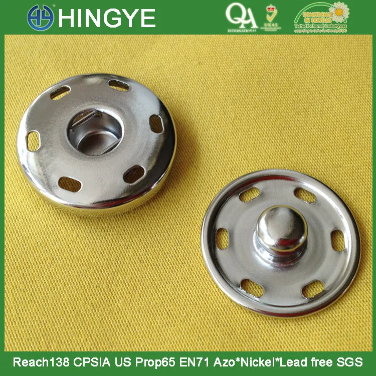 
sew-on metal popper two parts metal snap button press metal popper snap button 