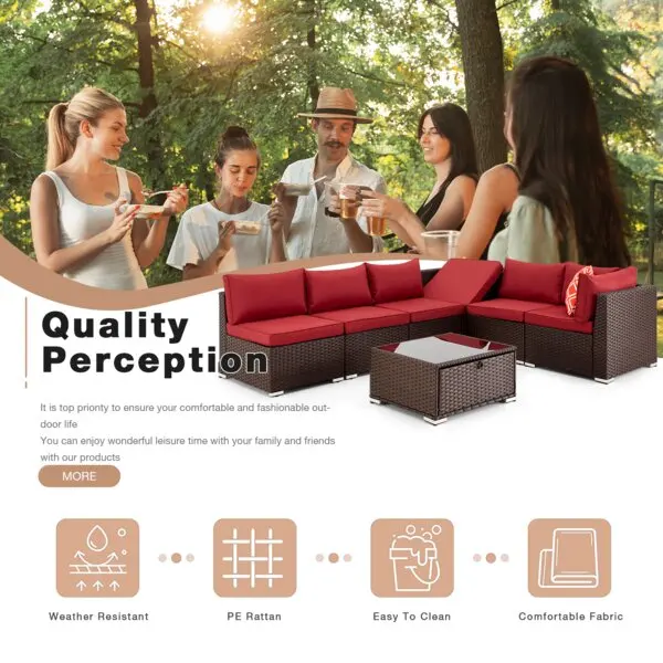 Conversation table rattan chair bistro set patio sectional furniture outdoor patio garden sets wicker sofa set living