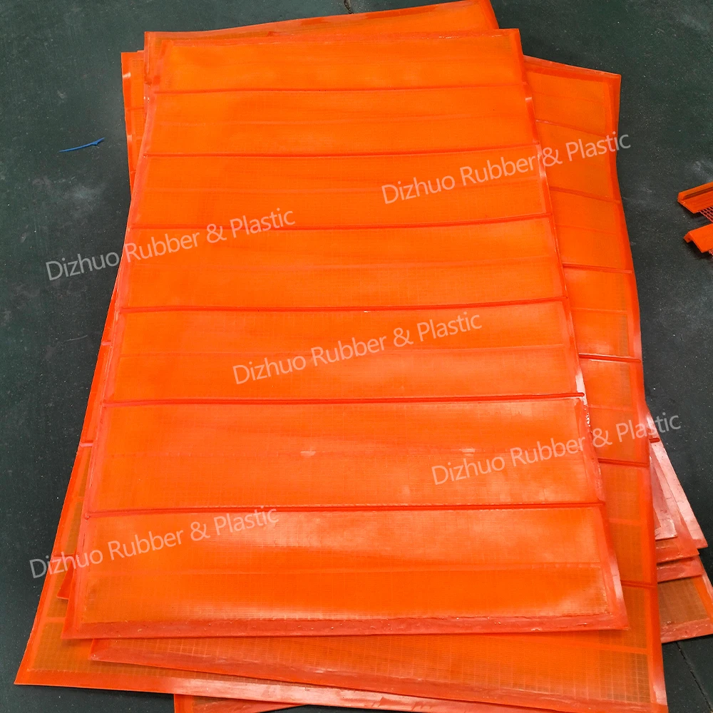 Durable industry mining high frequency dewatering PU polyurethane rubber fine mesh ore panel sieve 1045*700mm
