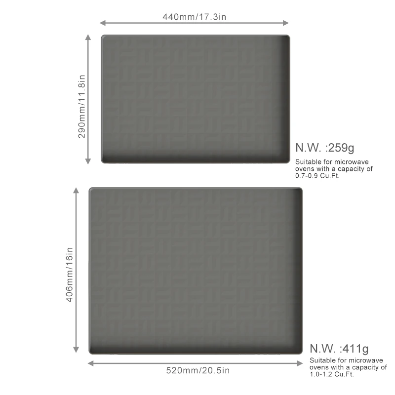 Non Slip Silicone Mat for Microwave Oven Top Protector,Waterproof Microwave Countertop Silicone Protective Cover Mat with Lip