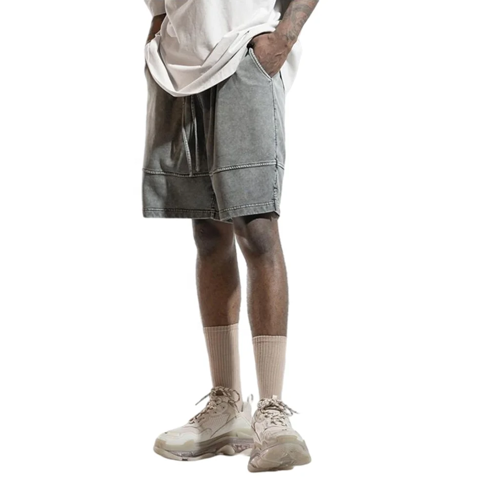 Factory production polyester color changing vintage graphic casual printed jogger street sublimation baggy  men summer shorts