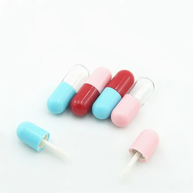 Mini capsule lip gloss tube transparent luxury container empty tube