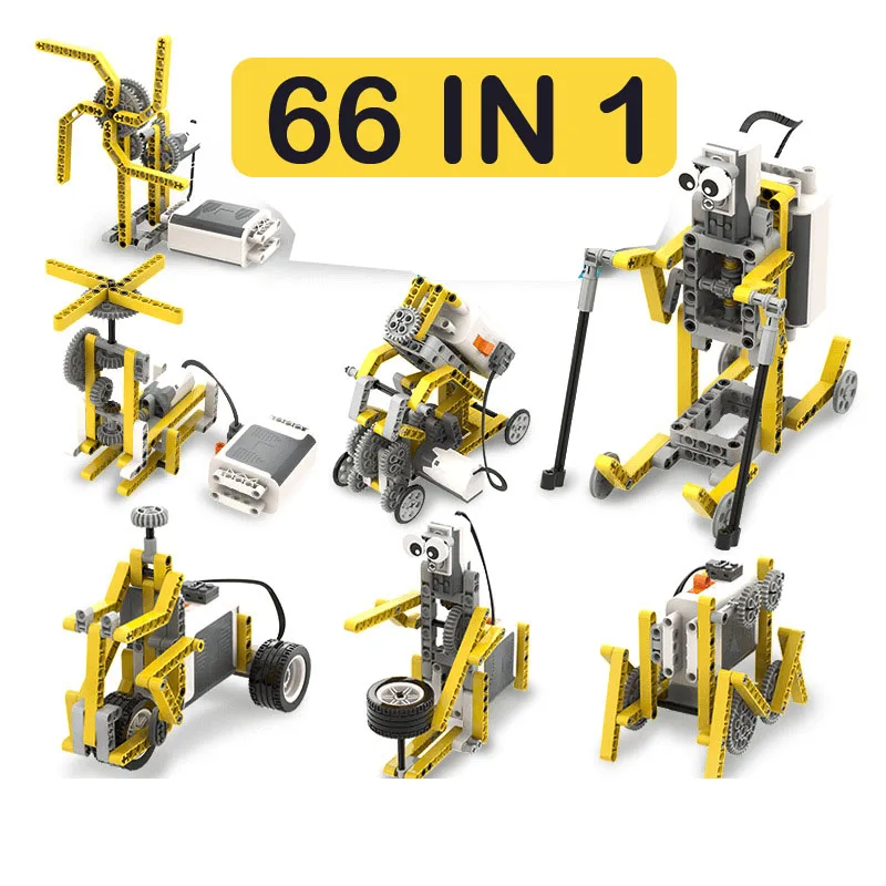 STEM DIY APP Control Programming Roboti Building Block 66 IN 1 Science Educational toy Bricks set for Kids