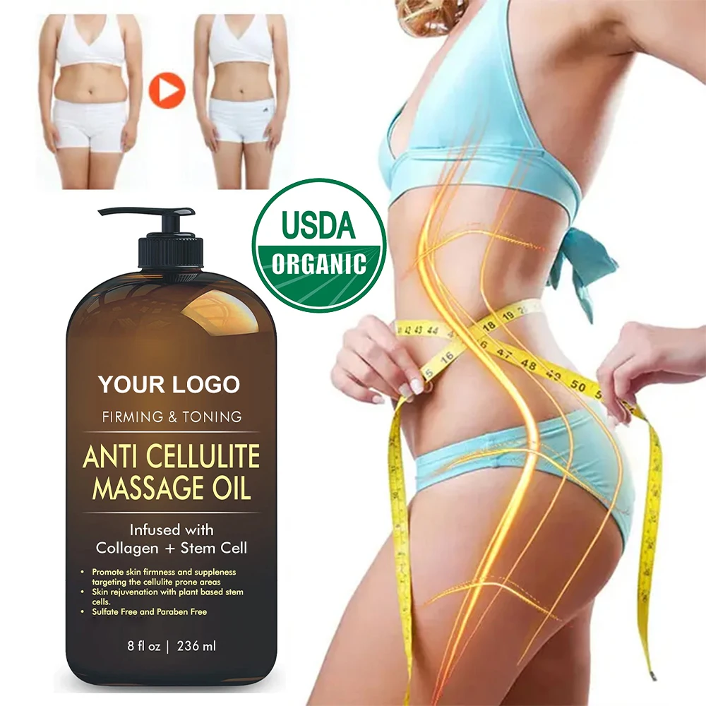 100% Natural Skin Tightening & Stretch Mark Treatment Anti Cellulite Massage Oil