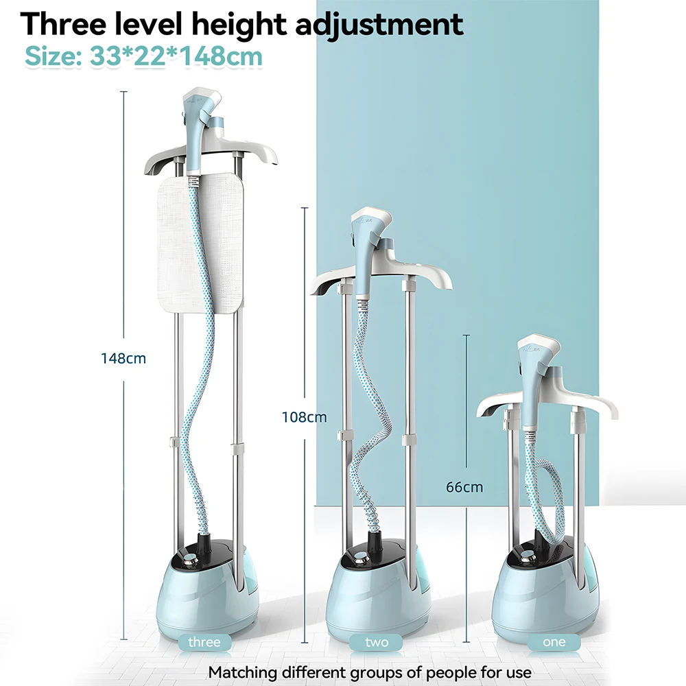 Professional Laundry Ironing Steamer Handheld Garment Steamer For Clothes Vertical  Handheld Steam Iron With Board