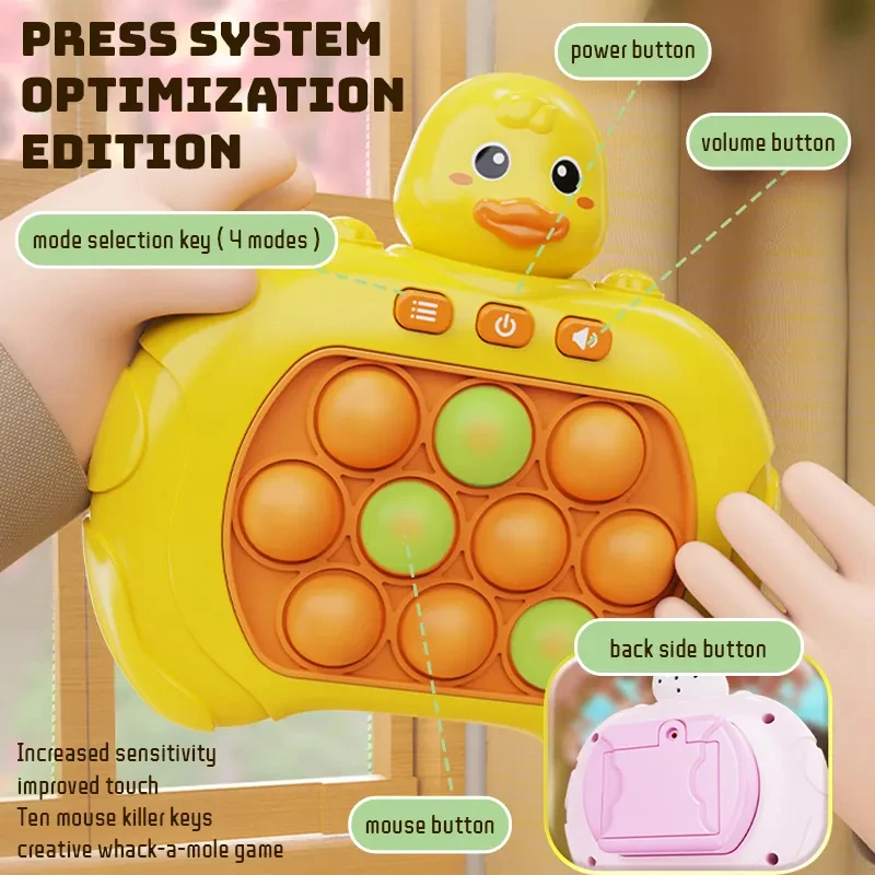 Speed Push Game Toys Memory Exercise Gaming Console Toys Playing Squeezing Speed Pass Machine For Parents-Kids Interaction
