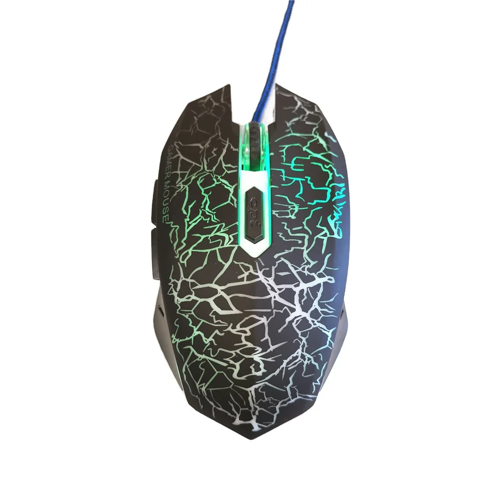 
Wired 7 Colors Breathing LED Light Up Custom 6D Gaming Mouse 