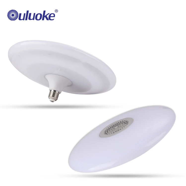 Smart Music Rgb Lamp Fixture With Blue tooth Speaker Modern Dimmable Round Remote Control Led Ceiling Light