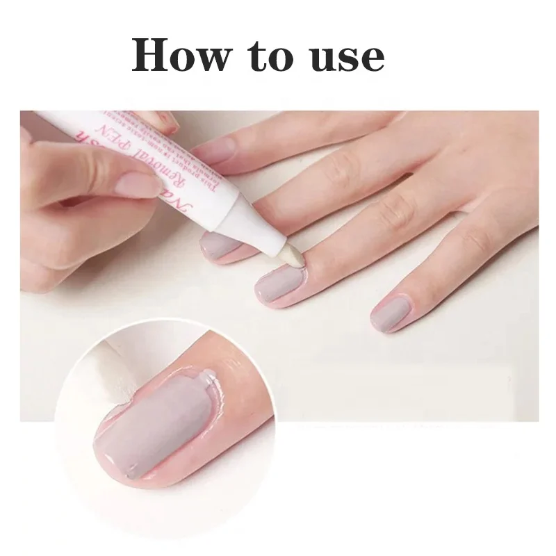 Newest Manicure Cleaner Nail Polish Corrector Remover Pen Private Label Clean Mistakes Refillable Tools Nail Polish Removal Pen