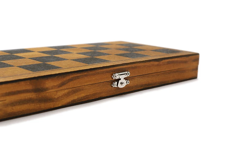 
WAFFLE GAMES Varnished Wooden Checkers With Antique Finish Wooden Draughts 