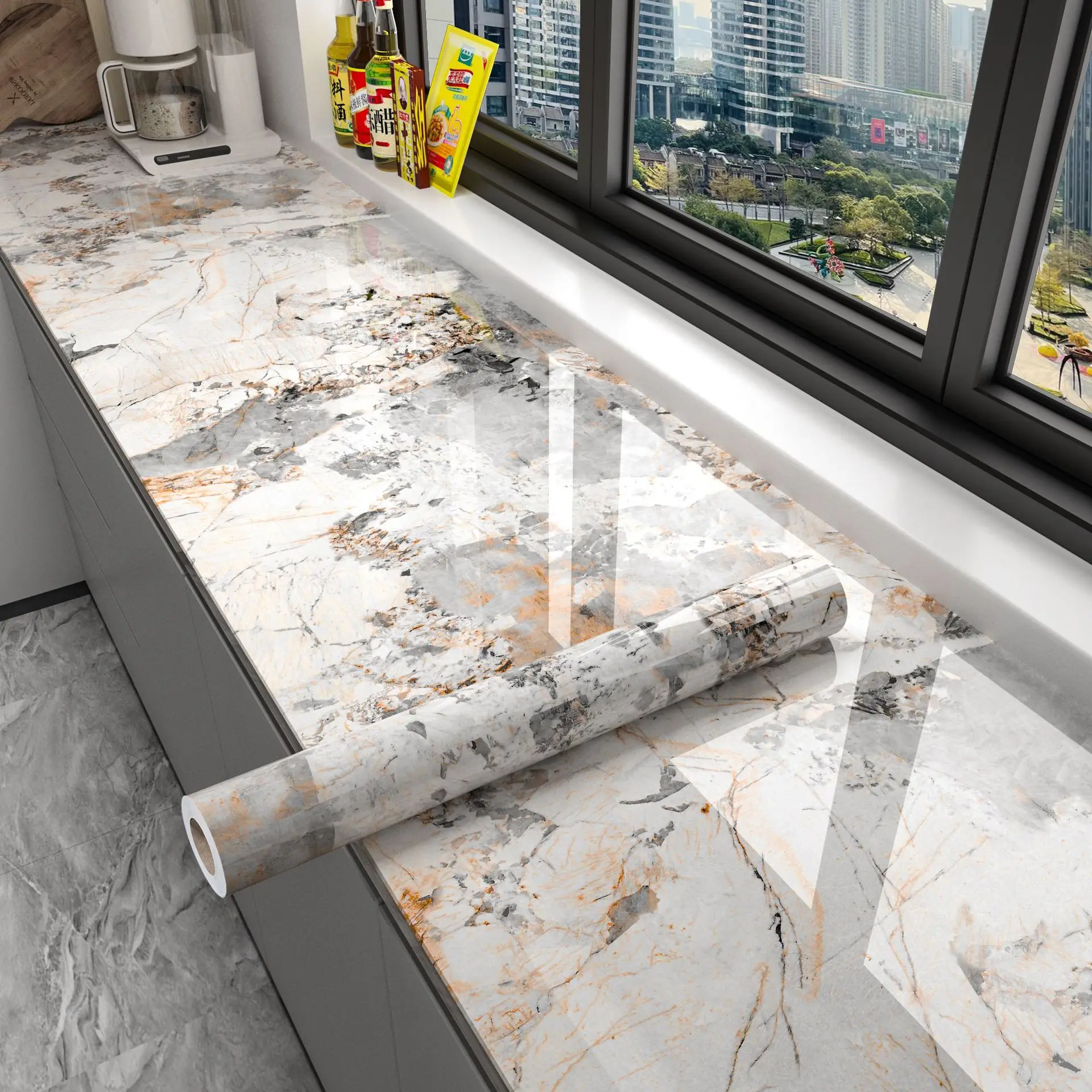 Home Improvement Peel and Stick Contact Paper Waterproof Peel & Stick  Marble Wallpaper Wall Decorations for Home Decor Luxury