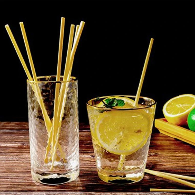 100% Natural Biodegradable Eco-Friendly Disposable Organic Wheat Drinking Straw for Drinking