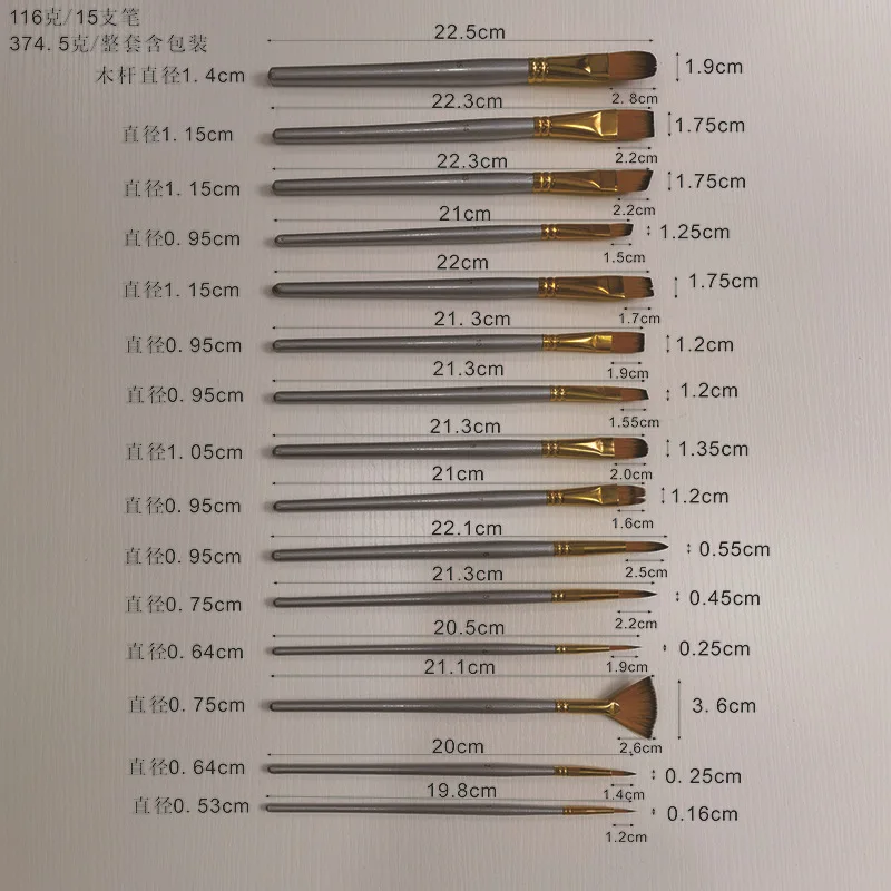 10pcs One Pack Artist  Painting  Brush Set  Acrylic Oil Painting Brushes Art Supplies For Children Drawing Painting