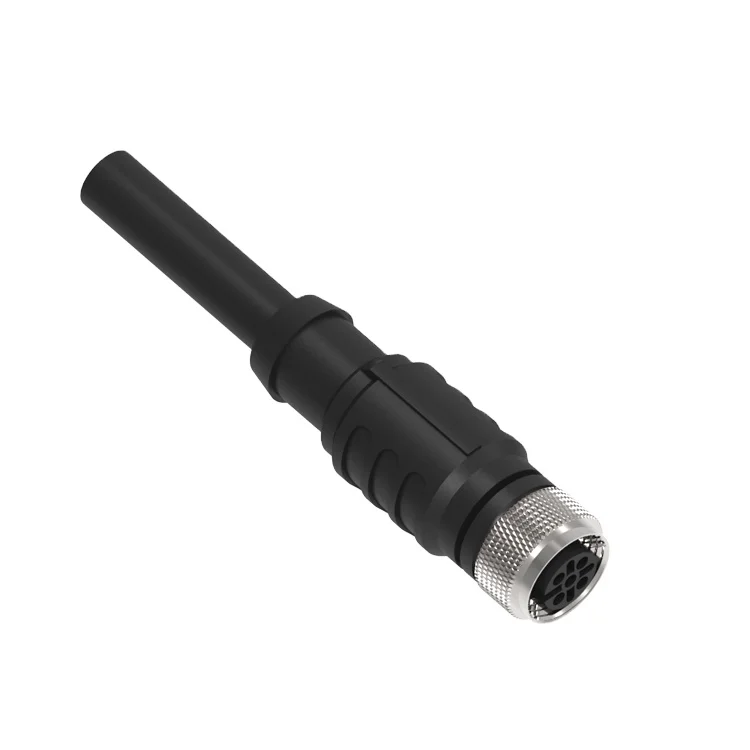 
Waterproof IP67 Female Straight 3Pin M12 I/O A code Circular Connector with wire molding wire  (60789614744)